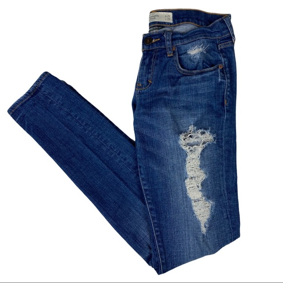 Abercrombie & Fitch Denim - Abercrombie Perfect Stretch Distressed Skinny Jean